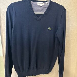 Lacoste Men's Dark Blue V-Neck Sweater